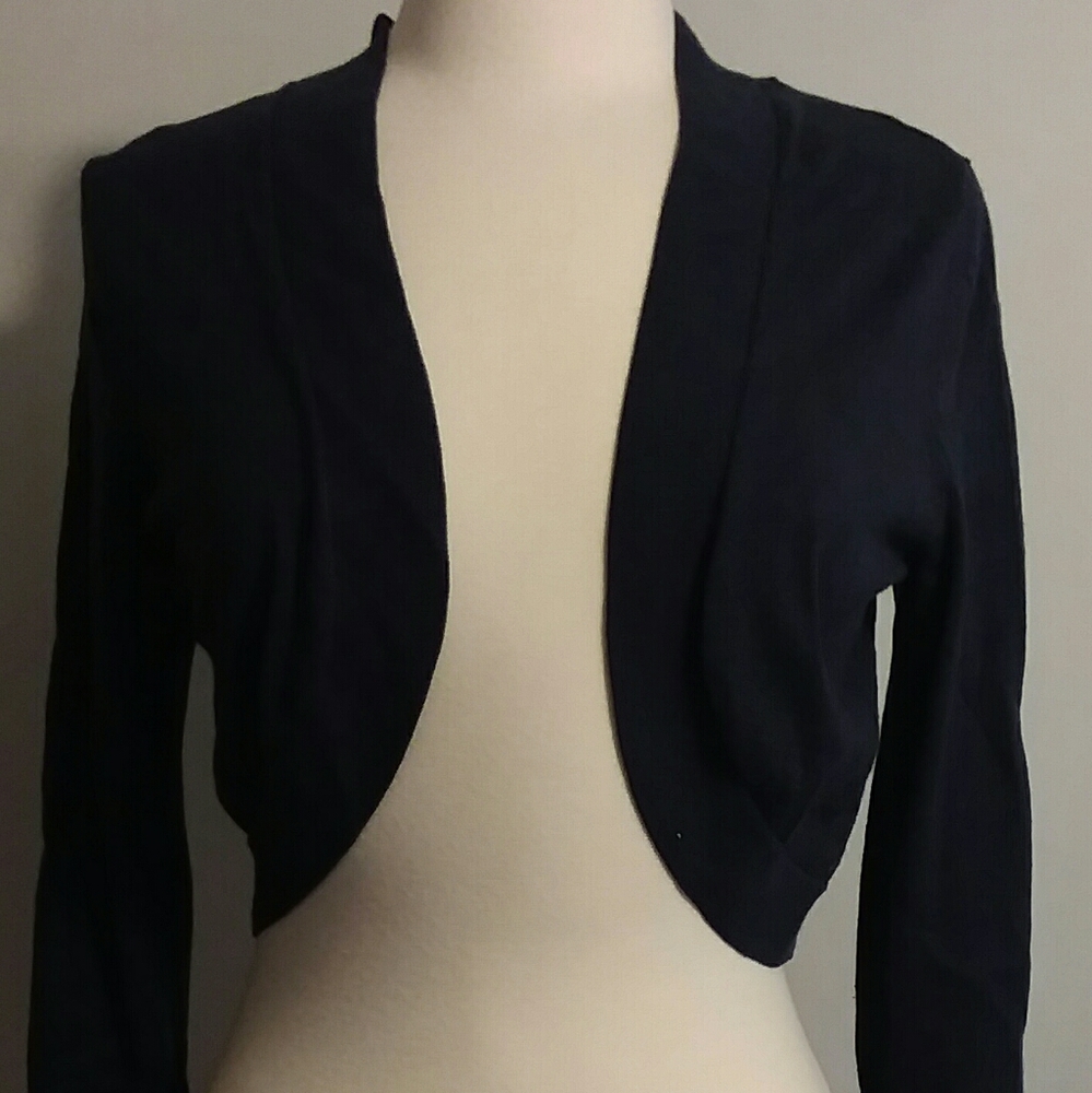 Ann Taylor Loft M Half Cardigan Wrap Blue Women's